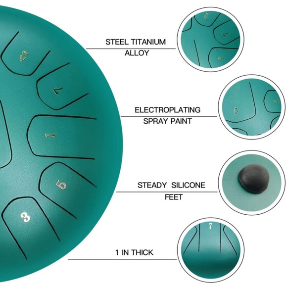 12” Steel tongue drum - Picture 2 of 7